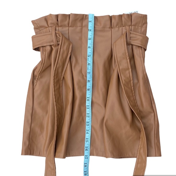 DO+BE Faux Leather Skirt Tan Size Small NWT - Picture 13 of 13